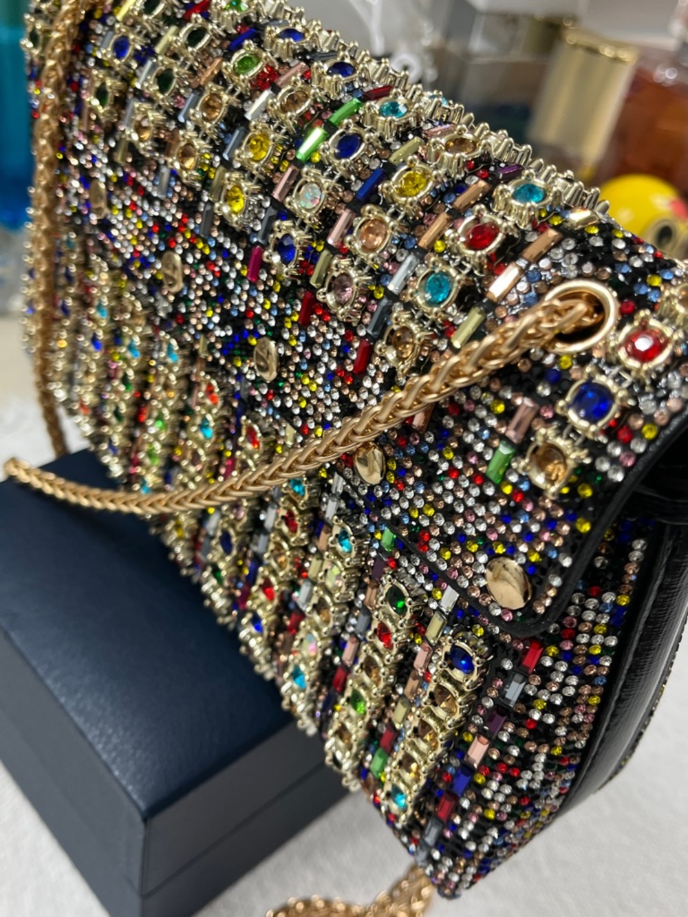 Contemporary Multi Colored Rhinestone Mini Crossover-New - Picture 11 of 11